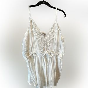 American rag. Cream lace tank top. XS
